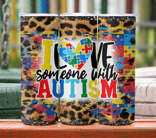 Love Someone with Autism 20 oz. Tumbler