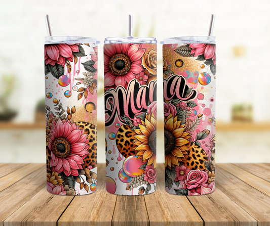 Mama Pink Sunflower 20 oz. Tumbler