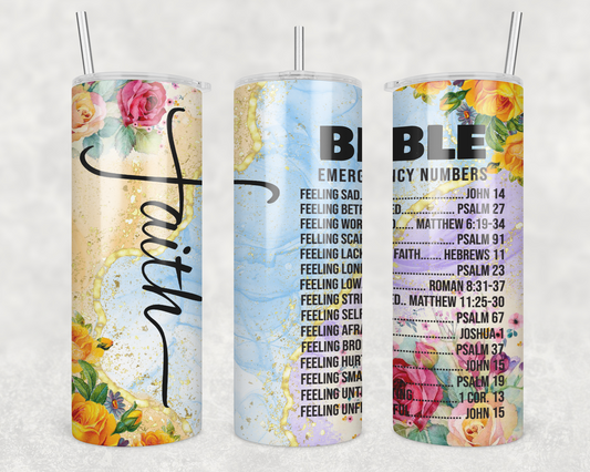 Bible Verse Flower 20 oz. Tumbler