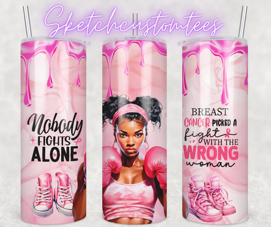 Breast Cancer Awareness No One Fights Alone 20 oz. Tumbler